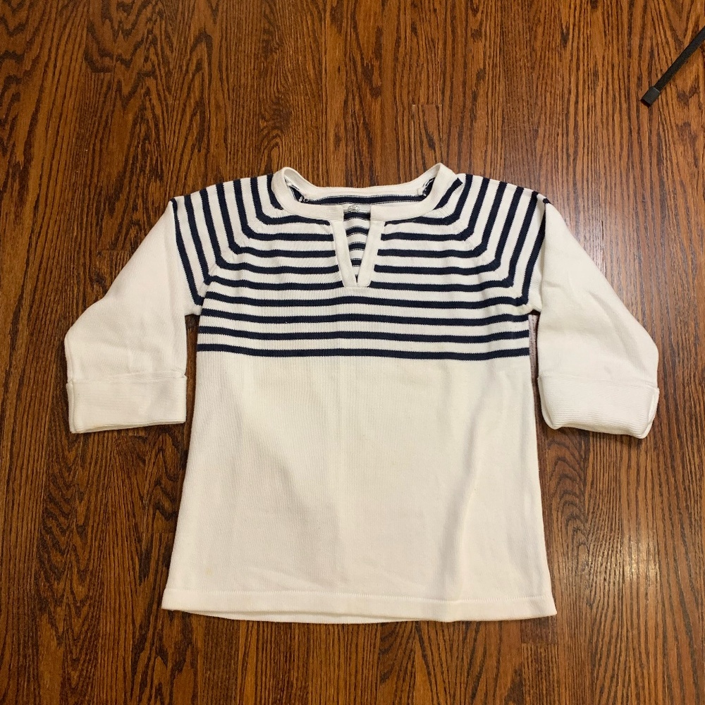 Liz Claiborne 100 % Cotton Nautical Sweater - Picture 1 of 4